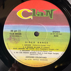 Винтажная виниловая пластинка LP Adriano Celentano Адриано Челентано, Disco Dance (Италия 1977)