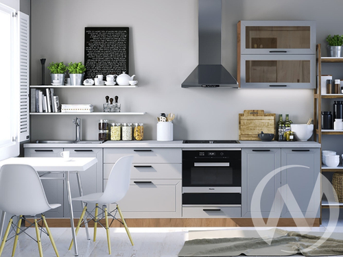 Кухня "Глетчер" (Гейнсборо силк/корпус дуб крафт золотой)