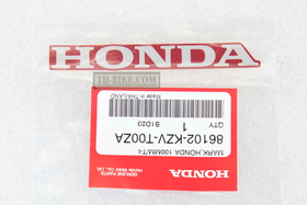 86102-KZV-T00ZA, Mark Honda 100mm, Red