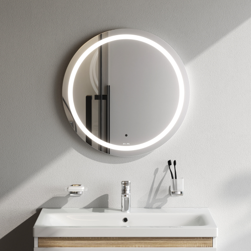 Универсальное зеркало с контурной LED-подсветкой, ИК- сенсором, круглое, 60 см AM.PM X-Joy M85AMOX0601WG