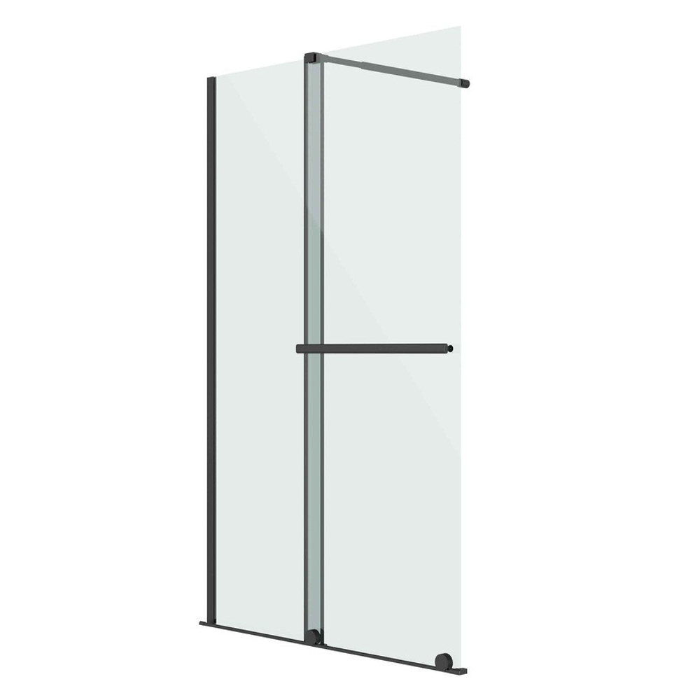 Душевая перегородка Niagara Nova NG-671-12BLACK (120х200) черный матовый,раздвижная,стекло прозрачное,1 место