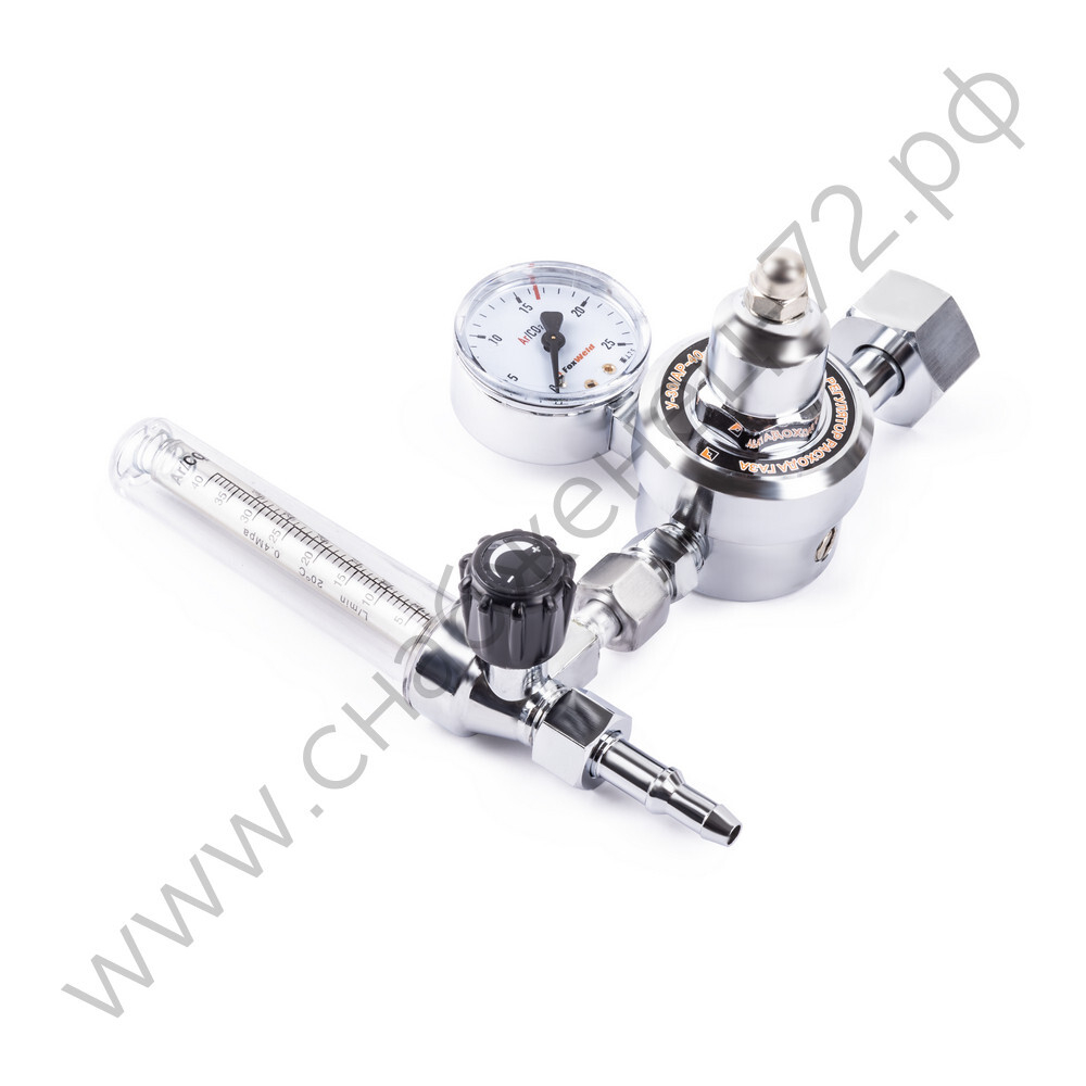 Регулятор расхода газа У-30/АР-40-1P (универсальный, 1 манометр, латунь)