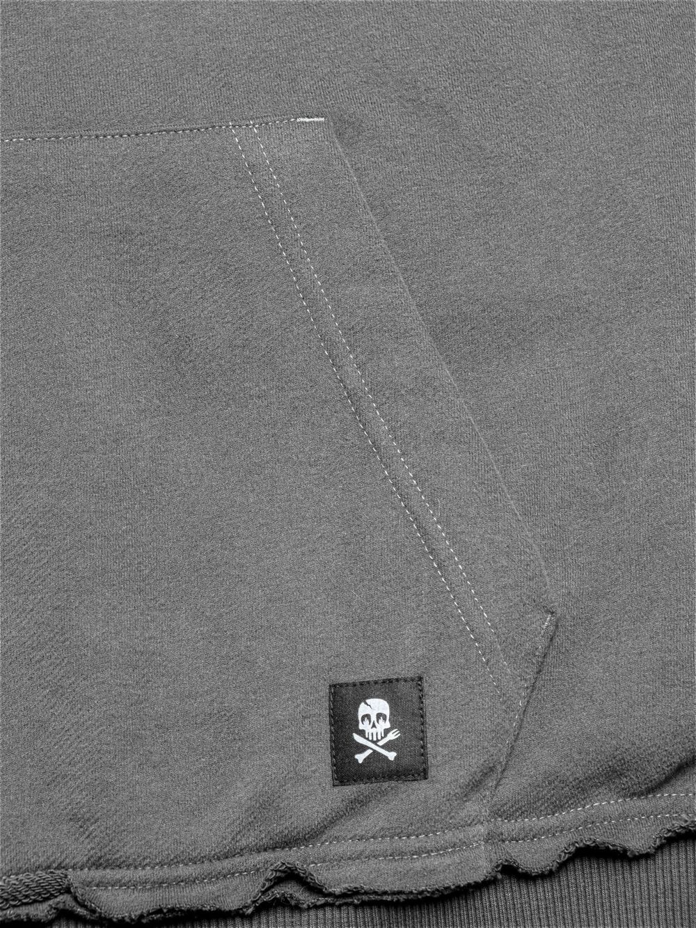 Толстовка Hardlunch Crew с коротким рукавом меланж серая