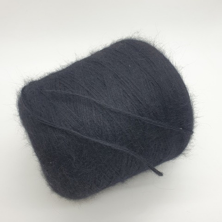 Пряжа ангора Power Filati Aurora 2/15*2 (90% ангора, 10% па) 375м/100гр, черный