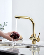 СМЕСИТЕЛЬ ДЛЯ КУХНИ ESSEN 213011-G ЗОЛОТО