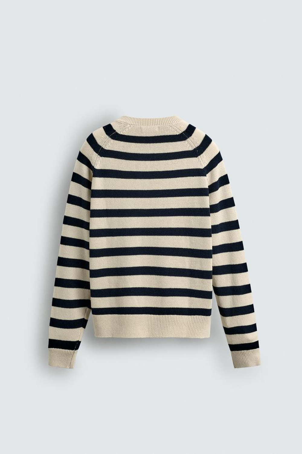 ZARA ДЖЕМПЕР В ПОЛОСКУ С ВОРОТНИКОМ НА ПУГОВИЦАХ, ПОЛОСКИ