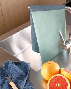 Полотенце кухонное 50x70 Cawo Cuisine Duo 535 14 сине-голубое