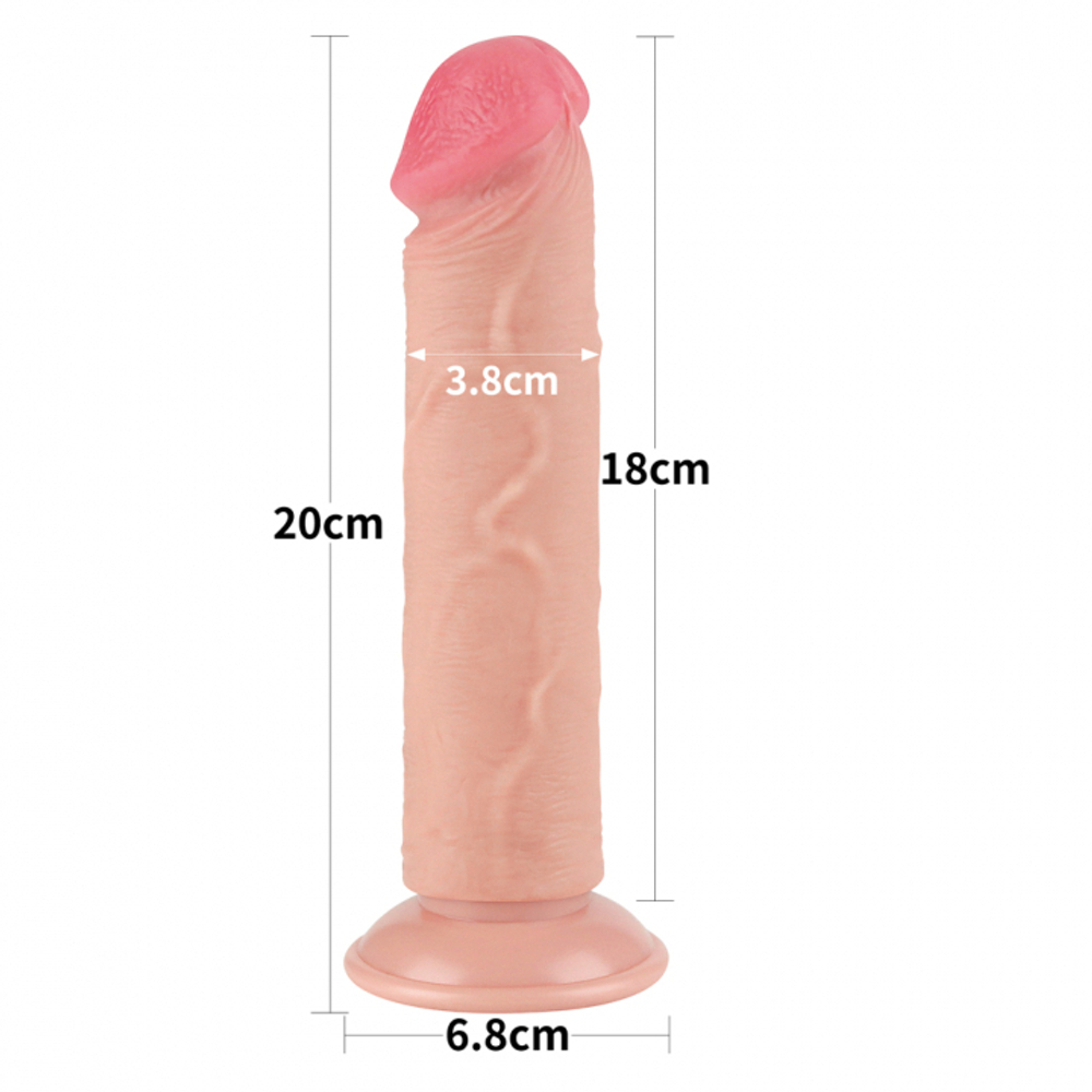 Фаллоимитатор на присоске "Sliding Skin Dong 8,0", Светлый