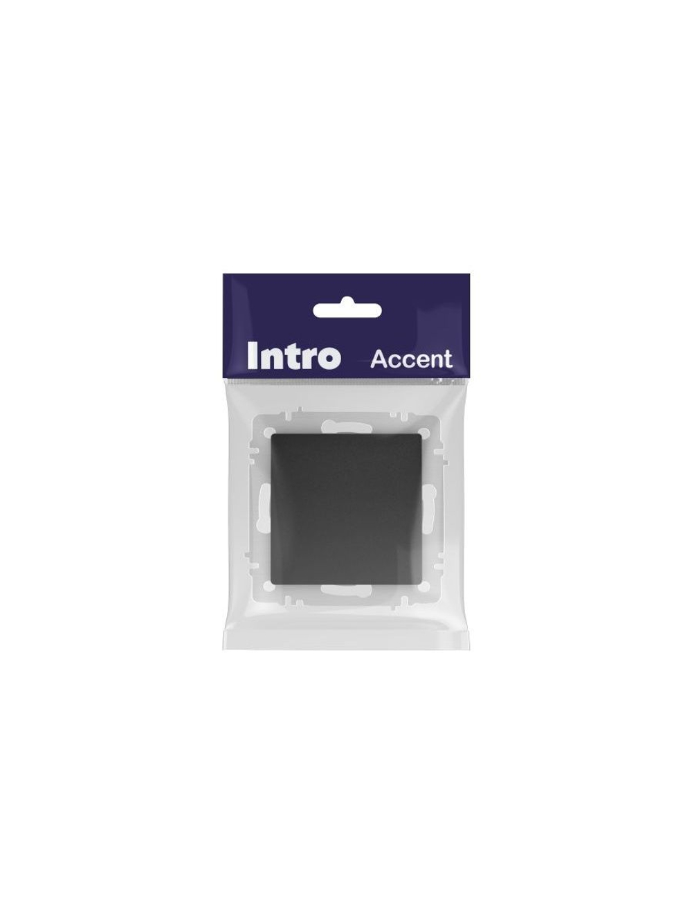 Выключатель 1-кл. СП Accent 6-101-05 10А IP20 250В AL/CU антрацит Intro Б0063458