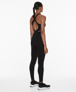 Oysho Компрессионный комбинезон Compressive с перекрестными бретелями, черный