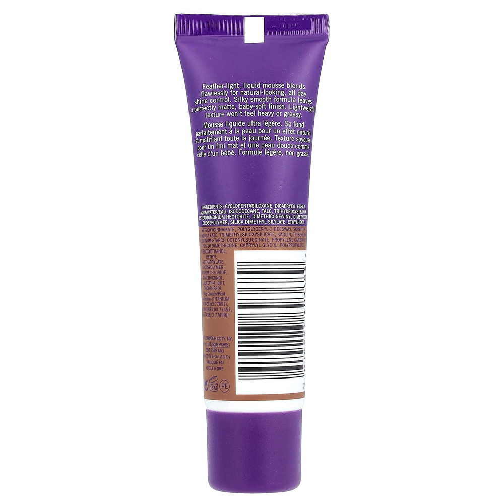 Rimmel London, Stay Matte, Full Coverage Mattifying Foundation, 504 Deep Mocha, 1 fl oz (30 ml)