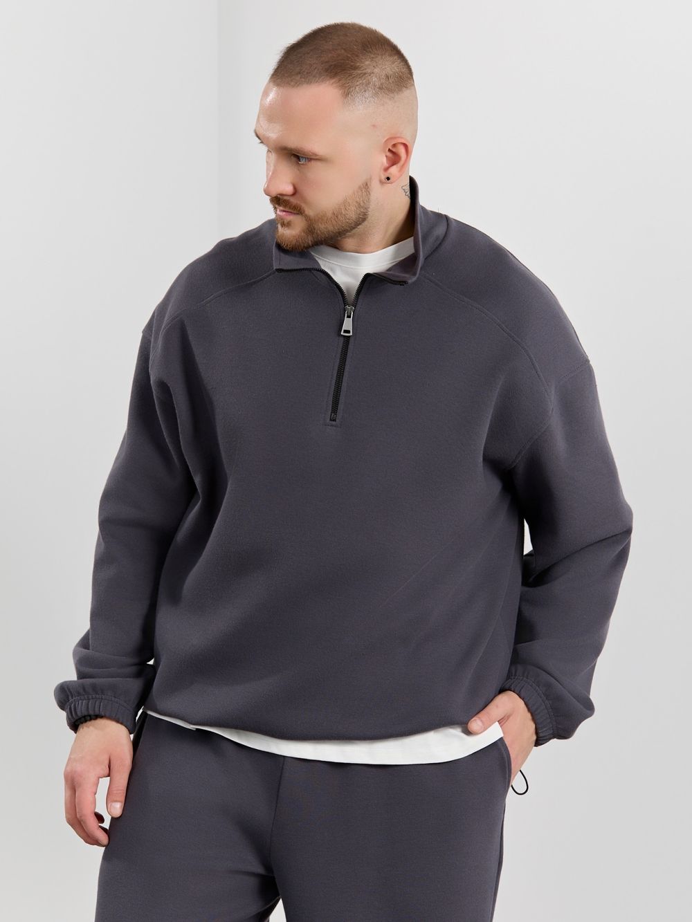 Толстовка мужская Интер-1 Виотекс ГРАФИТОВЫЙ