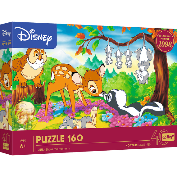 Puzzles - &quot;160&quot; - 40th anniversary Trefl - Bambi and forest friends / Disney Bambi