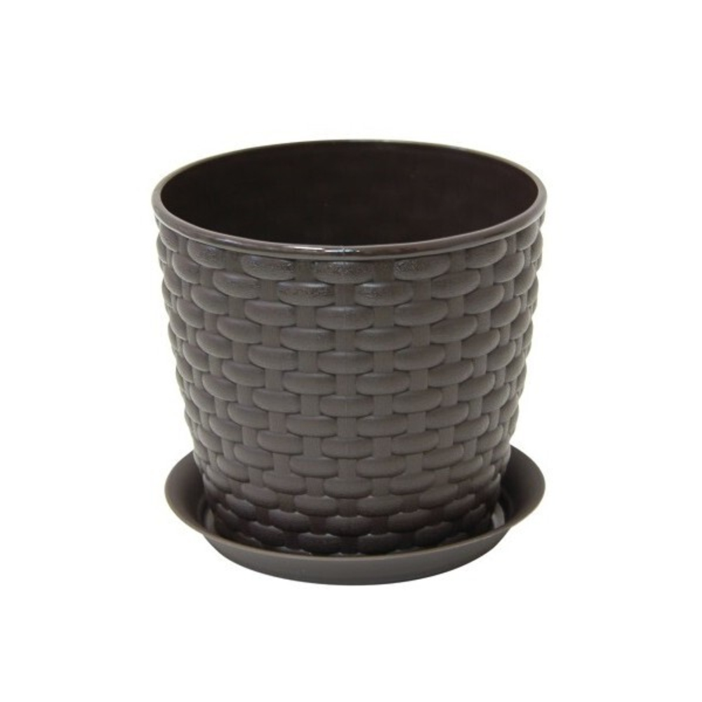 Кашпо РОТАНГ D180мм 3л с поддоном