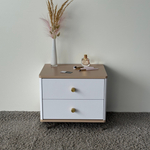 Тумба прикроватная подвесная ROYAL 5302 эко (Макиато-р.золото)