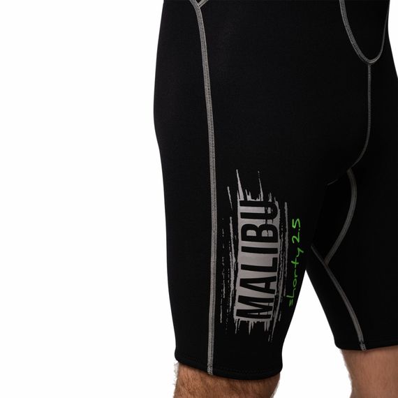 Гидрокостюм Marlin Malibu Shorty Man черно-серебристый 2,5 мм