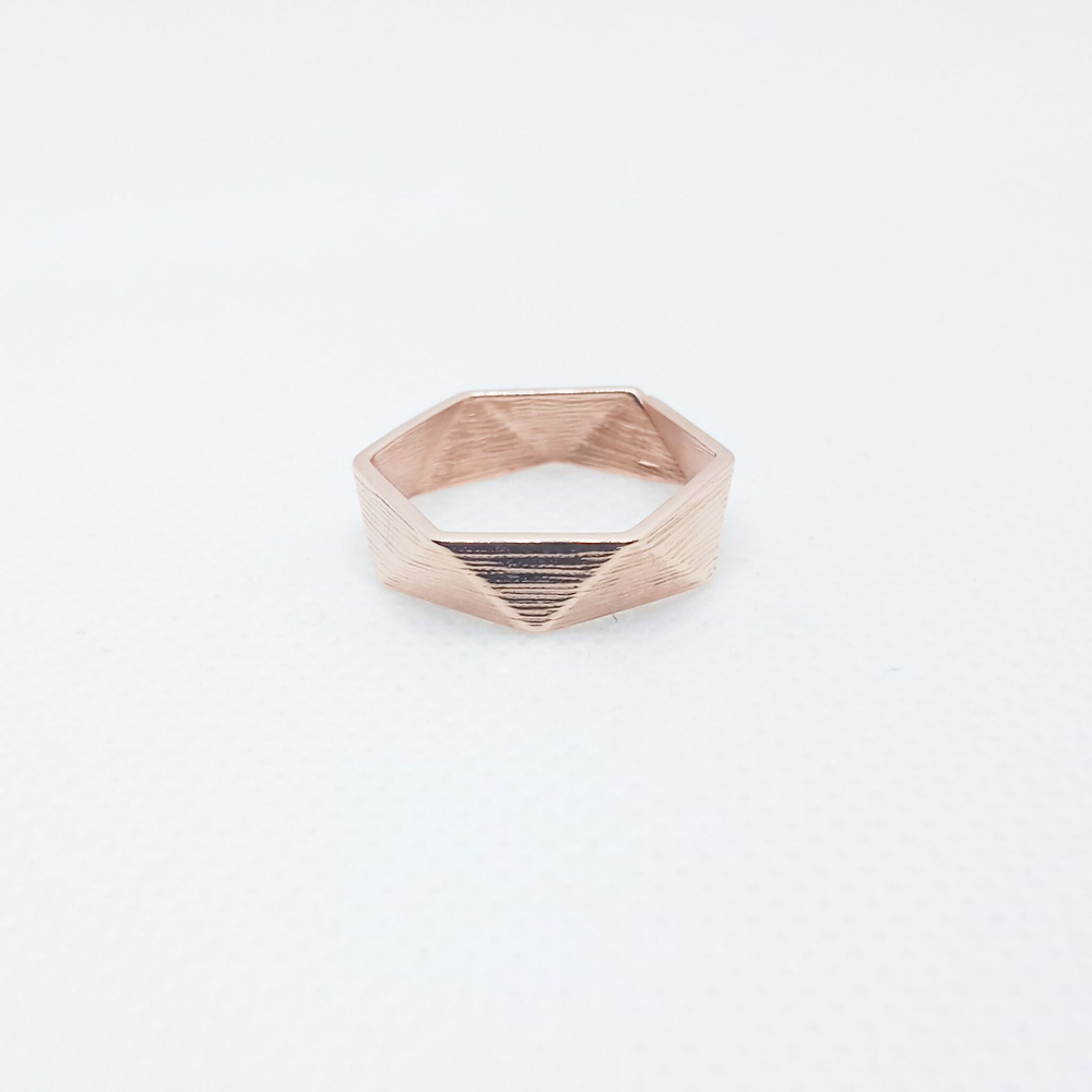 Серебряное кольцо 925 проба Геометрия, родий, арт.0002-01