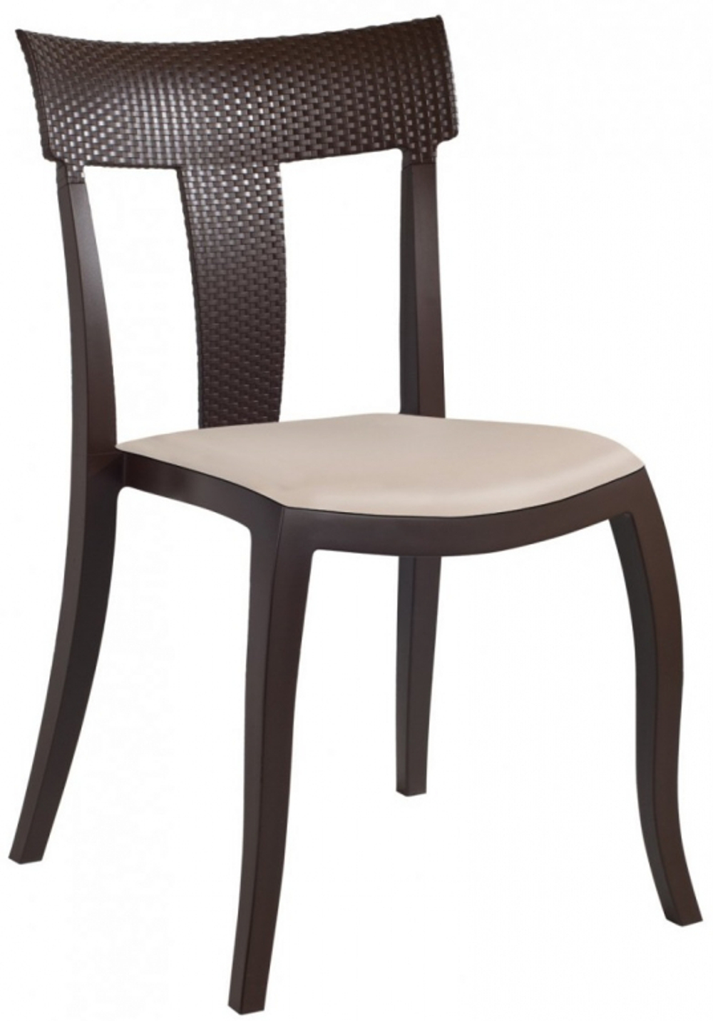 Стул пластиковый с обивкой Papatya Toro-S Rattan Soft