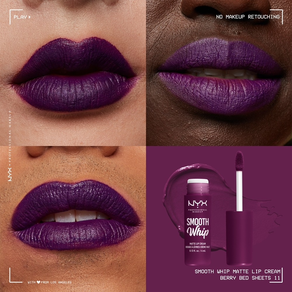 NYX Professional Makeup Smooth Whip Matte Lip Cream - Бархатистая разглаживающая помада, 4 ml