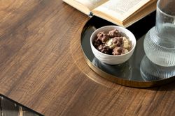 "Канны" лаунж-зона 4-местная из роупа со столиком "Канны" цвета "дуб", основание дуб, роуп бежевый