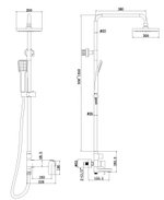 ДУШЕВАЯ КОЛОННА СО СМЕСИТЕЛЕМ ДЛЯ ВАННЫ С ПОВОРОТНЫМ ИЗЛИВОМ BRAVAT REAL F6333367CP-A-RUS