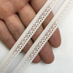 Отделочная резинка ажурная бледно-розовая 10 мм
