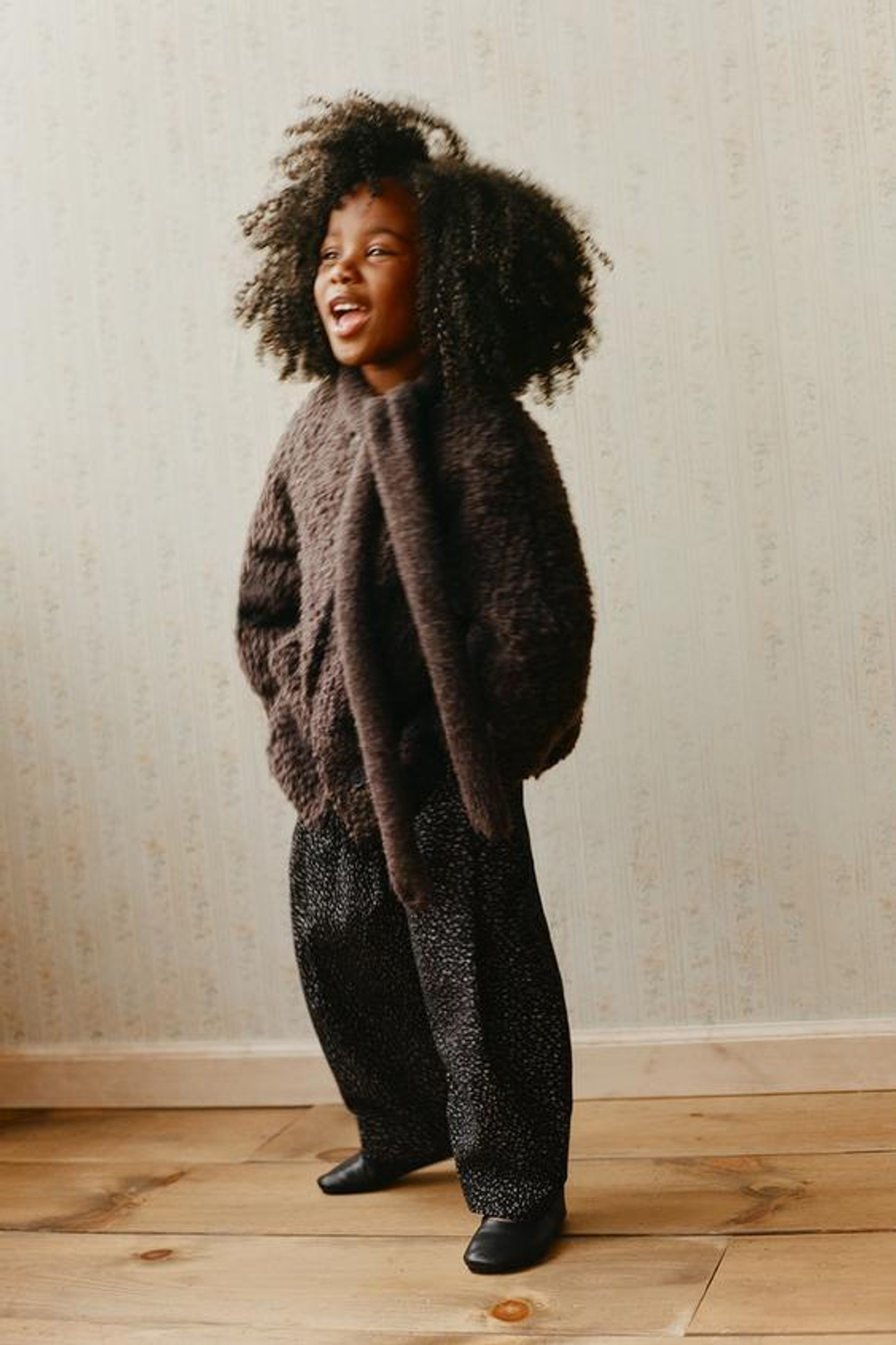 ZARA КАРДИГАН ИЗ СИНТЕТИЧЕСКОЙ ШЕРСТИ И АЛЬПАКИ, КОРИЧНЕВЫЙ