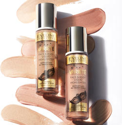 Eveline Cosmetics Variete - Жидкий хайлайтер для лица и тела оттенок 01 Sparkling Wine Gold, 30 ml