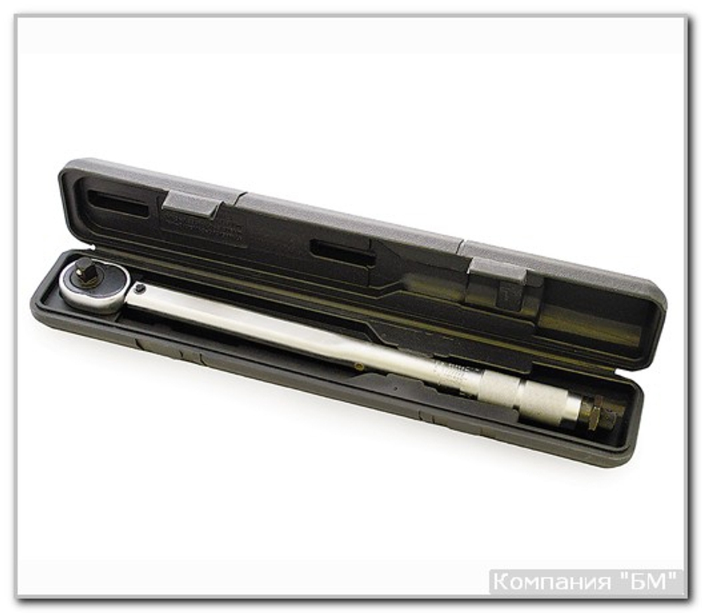 Ключ динамометр. 1/2" 70-350 Нм, длина 630мм пласт. кейс CrV БМ