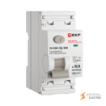 Выключатель дифференциального тока ВД-100N 2P 16А 10мА тип AC эл-мех 6кА PROXIMA EKF