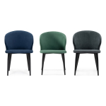 Стул на металлокаркасе Woodville Алсисар темно-синий, черный, ножки черные