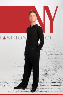 Поло с длинным рукавом черная Dry-Fit