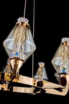 Подвесная люстра LE3056/500 GD золото Camille Leon