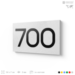 Номер на дверь 700, табличка на дверь для офиса, квартиры, кабинета, аудитории, склада, белая 120х70 мм, Айдентика Технолоджи