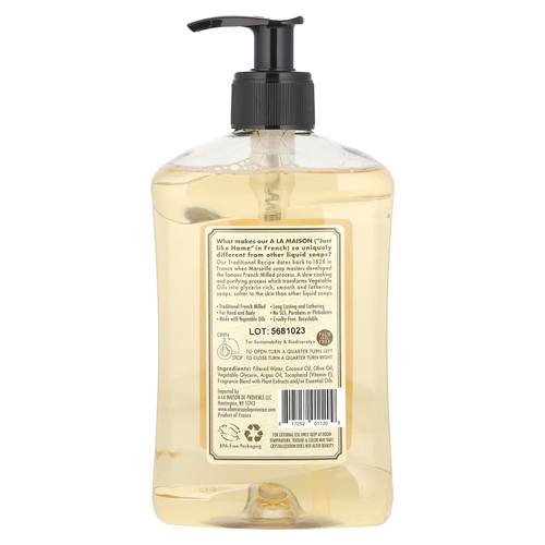 A La Maison de Provence, Жидкое мыло для рук и тела, кокос, 500 мл (16,9 жидк. унции)