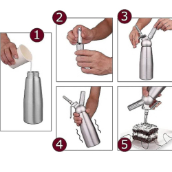 Сифон (кремер) для сливок MasterWhip 0,125 л.