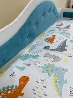 Кровать Lori Белый/Лофти Лазурь 190*90