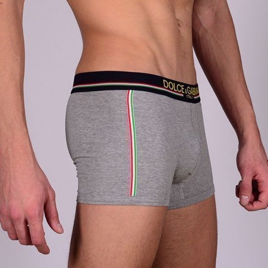 Мужские трусы боксеры серые Dolce Gabbana Italy Boxer