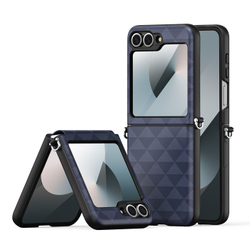 Складной чехол-книжка синего цвета от Dux Ducis для Samsung Z Flip 6, серия Fitt Series Case