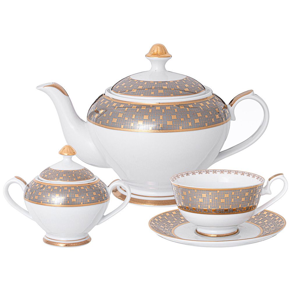 ЧАЙНЫЙ СЕРВИЗ LEFARD "МЕРЦАНИЕ" HА 6 ПЕР. 14 ПР. 1300/250/270 МЛ (КОР=1НАБ.)