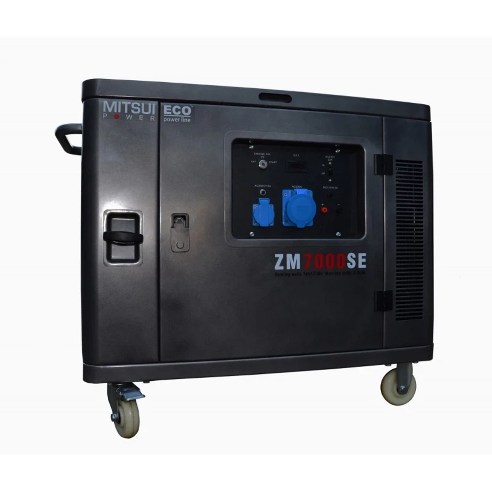 Бензиновый генератор Mitsui Power Eco ZM 7000 SE в кожухе
