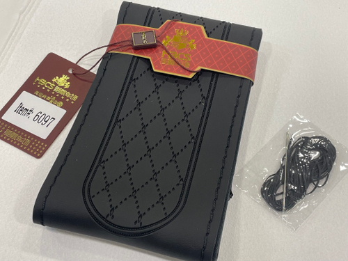 6097 (иск. кожа) / Оплетка на руль на шнуровке с перфорацией (искусственная кожа) "Автомобилист"