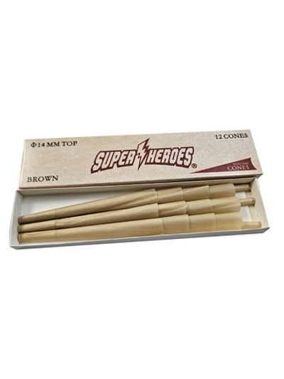 Гильзы для сигарет конические "Super Heroes" Brown 12шт
