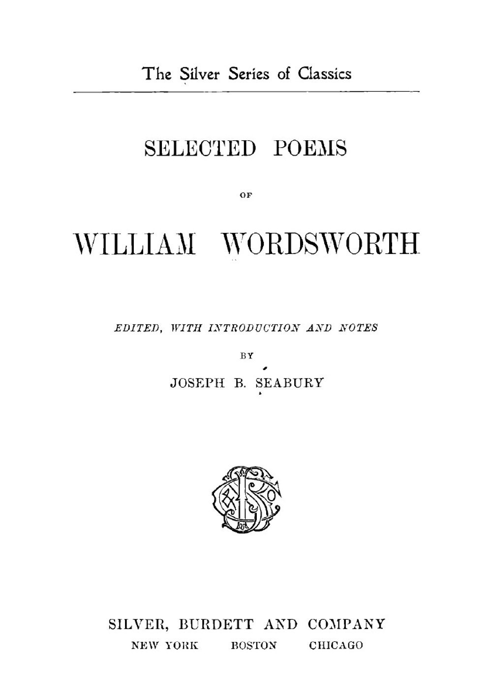 Selected poems of William Wordsworth | Wordsworth William