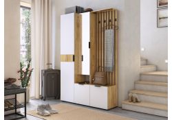 Готовая прихожая Бери дуб крафт золотой / белое дерево