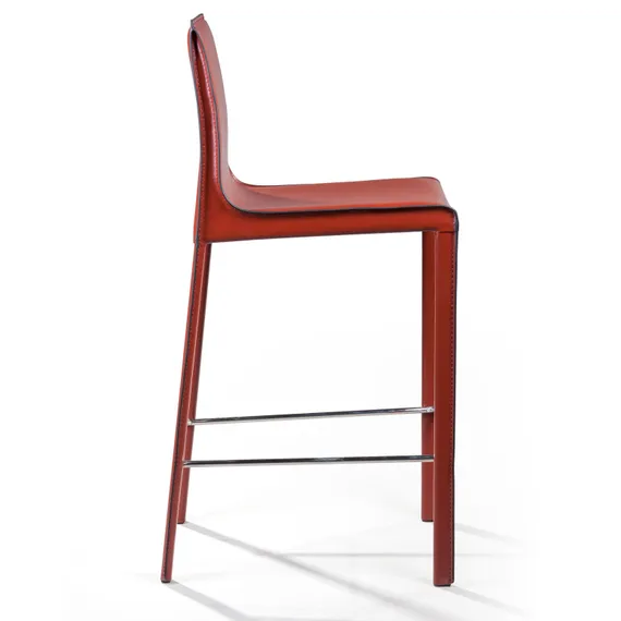 Полубарный стул Barrie 65 см красная кожа
