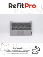 Верхняя панель с клавиатурой (топкейс) для ноутбука Lenovo IdeaPad 5-14IIL05. раскладка - русская, с подсветкой, серая (5CB0Y88531), оригинал