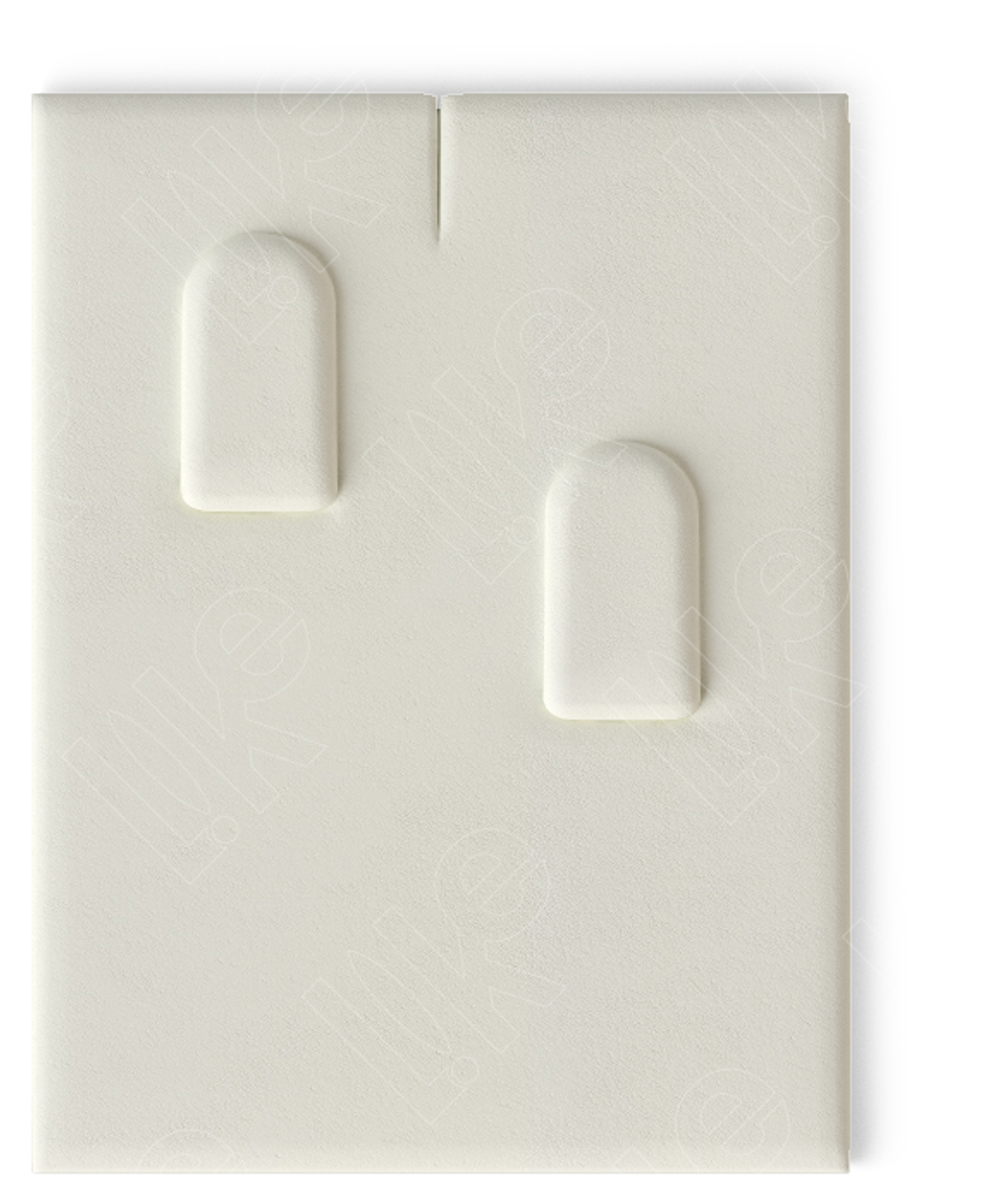 Вкладыш 08/наклонный/для 2 колец/2 вертикальных язычка/прорезь для нитки