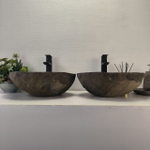 Раковина из речного камня ПАРА! RS-63700 43*40*15 2шт 0126