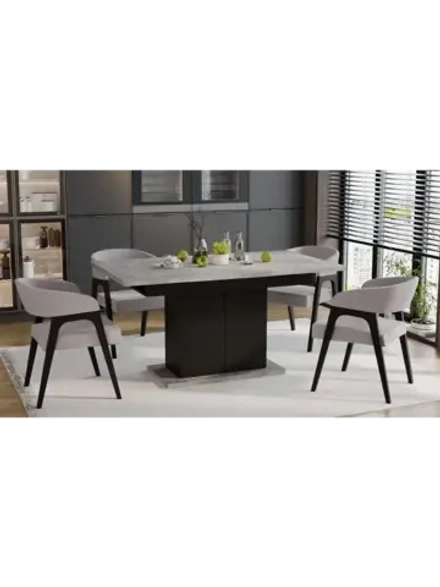 Стол кухонный Черный 150 (201)х85х77 см